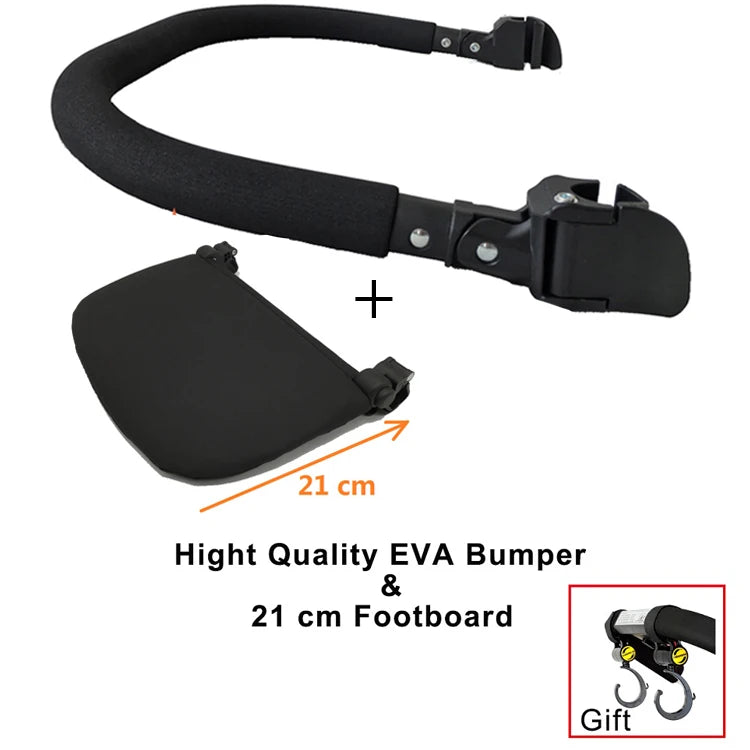 MomTan® Baby Stroller Accessories Armrest PU Leather Bumper Bar Handrail Extend Footboard Compatible with Babyzen YOYO 2  YOYO 3