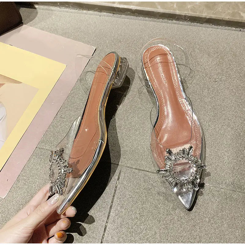 ZUZI Luxury Women Pumps 2022 Transparent High Heels Sexy Pointed Toe Slip-on Wedding Party Brand Fashion Shoes for Lady 34-41