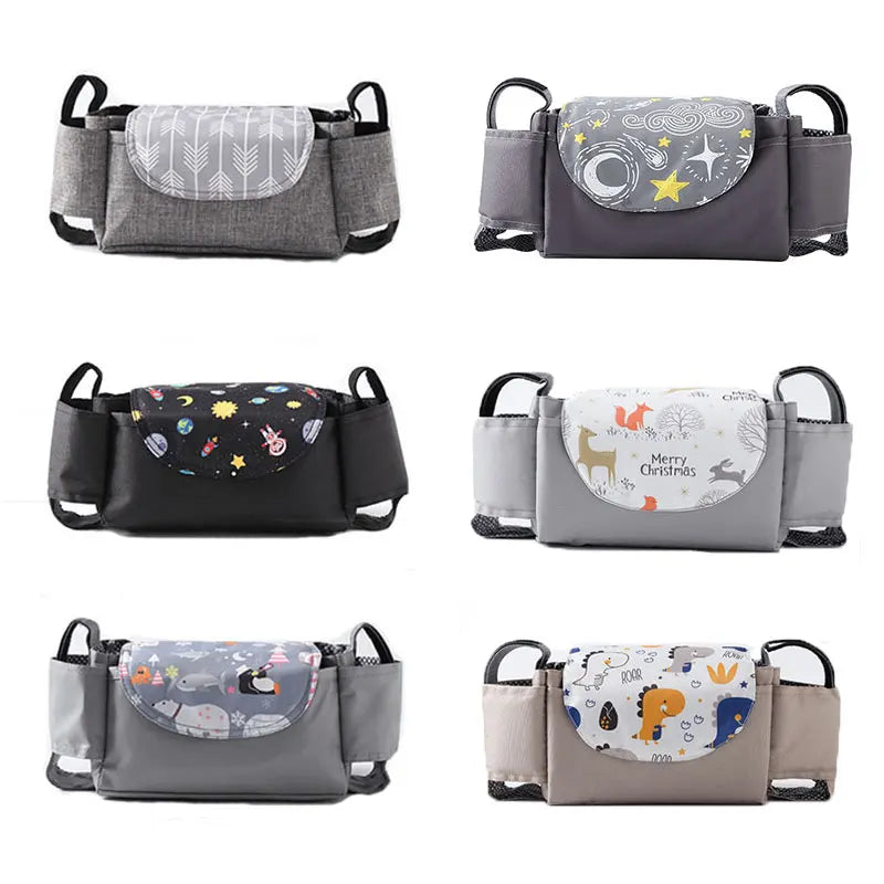 Baby Stroller Organizer Cup Holder Stroller Bag Baby Car Bag Trolley Bag Large Capacity Travel Baby Stroller Accessories