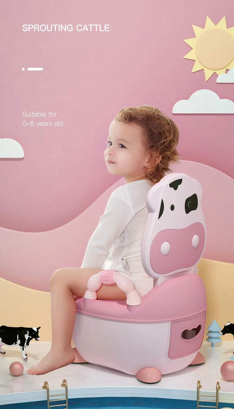 1-6 Years Old Children's Pot Cute Baby Toilet Seat Easy to Clean Baby Potty Portable Stool Boys And Girls Safe Trainer Seat WC
