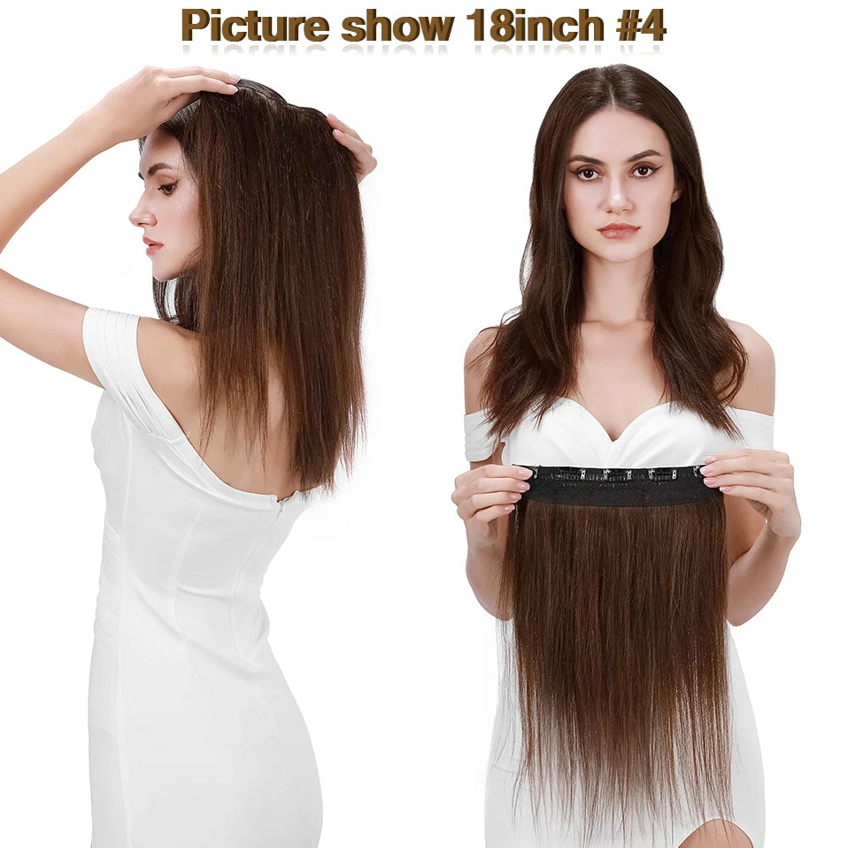 S-noilite 1Piece In 5clips 100% Human Hair Extensions Straight Brazilian Light Dark Brown #1B #4 #6 #613 Blonde Non-Remy 40g-60g