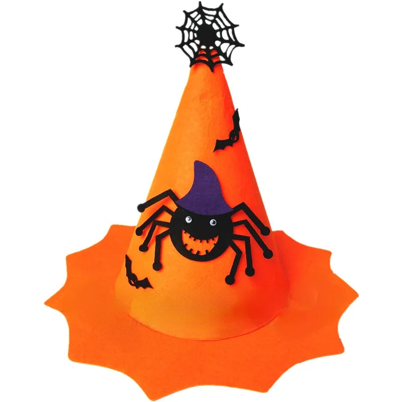 Halloween Party Holiday Masquerade Show Performance Dress Up Props Pumpkin Hat Boys Girls Orange