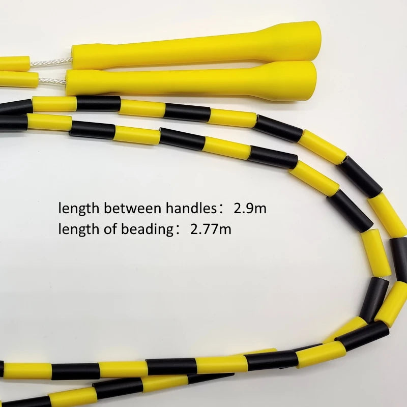 NEVERTOOLATE 4.5MM core 150 gram heavy beaded coach chris  2.9m hard bead beaded rope fitness freestyle skipping jump rope