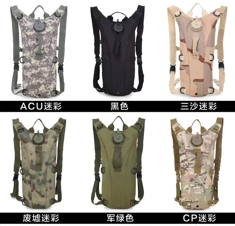 Sinodiving 3L Hydration Bladder Bottle Outdoor Camouflage EVA Backpack Portable Water Bag for Travel Cycling Mountaineering