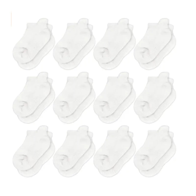 Non Slip Toddler Socks 12 Pairs Infant Baby Kids Grip Socks for Boy Girls Tphon Anti Skid Ankle Socks for 1-5Year