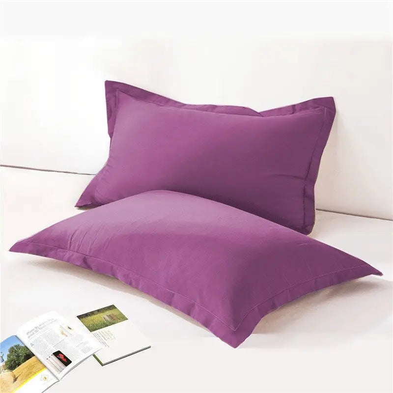 LAGMTA 2pc 100% cotton solid color reactive dyed high-quality fabric with zipper pillowcase various sizes can be customized