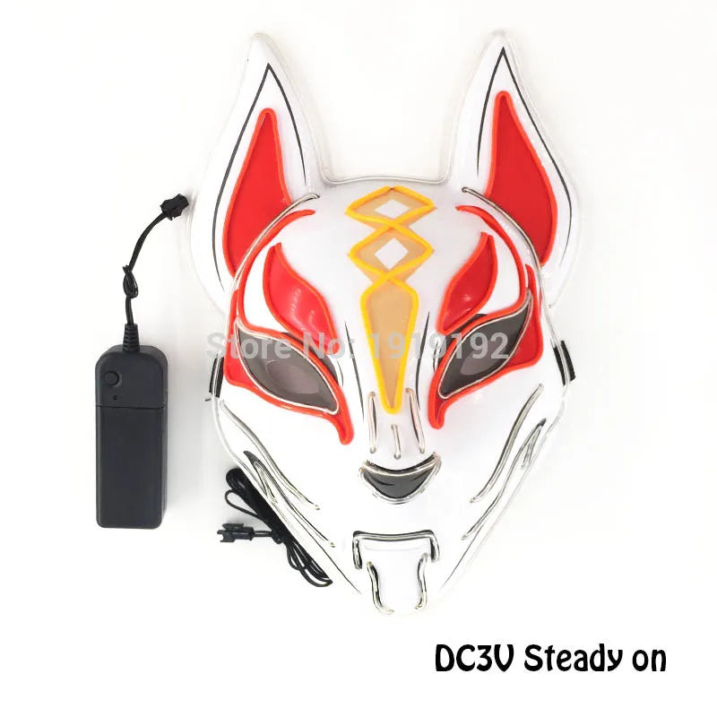 Halloween Carnival Party Costume Decoration Luminous LED Mask Halloween Mask LED Maske Light Up Party Masks for Glow Party
