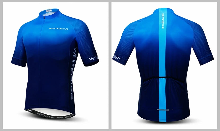 cycling jersey Men's Bike jerseys Short sleeve Pro Team Road Mountain MTB Maillot Ciclismo Racing Top T-shirts Shirt Blue USA UK
