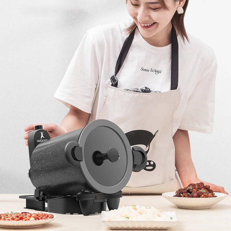 Home & Outdoor Multifunctional Cooking Machine - 360° Rotating Fried Rice, Fried Noodle & Barbecue Tool