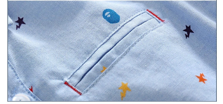 2024 England Style 2 3 4 5 6 8 10 Years Baby Summer Clothes Cotton Clothing Pocket Cartoon Print Short Sleeve Shirt For Kids Boy