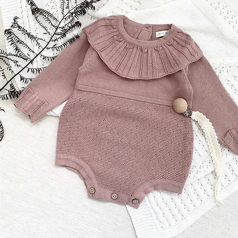 Spring Newborn Infant Toddler Baby Girl Boy Rompers Warm Knit Jumpsuit Long Sleeve Soft Outfits Clothing Baby Winter knit Romper