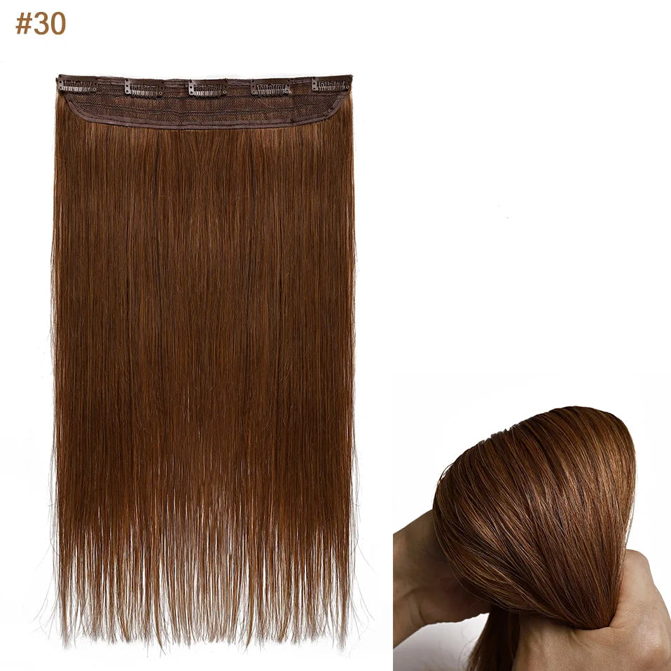 S-noilite 1Piece In 5clips 100% Human Hair Extensions Straight Brazilian Light Dark Brown #1B #4 #6 #613 Blonde Non-Remy 40g-60g