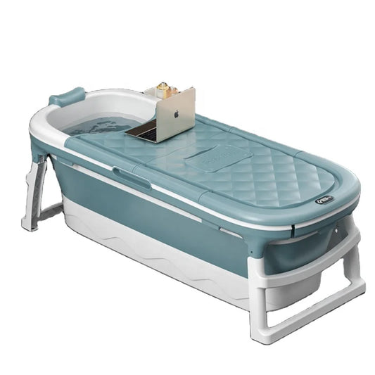 Newest OEM Large Food Grade PP Eco-Friendly Movable Portable Folding Bathtub Bucket with Lid for Adult Spa Use