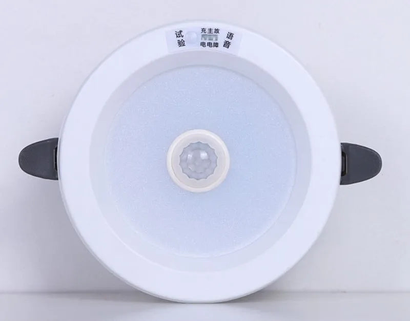 AC200-240V Emergency Lamp Home Power Outage Emergency Lights Recharging Downlight Human Sensor Control Round Indoor Led Lamp