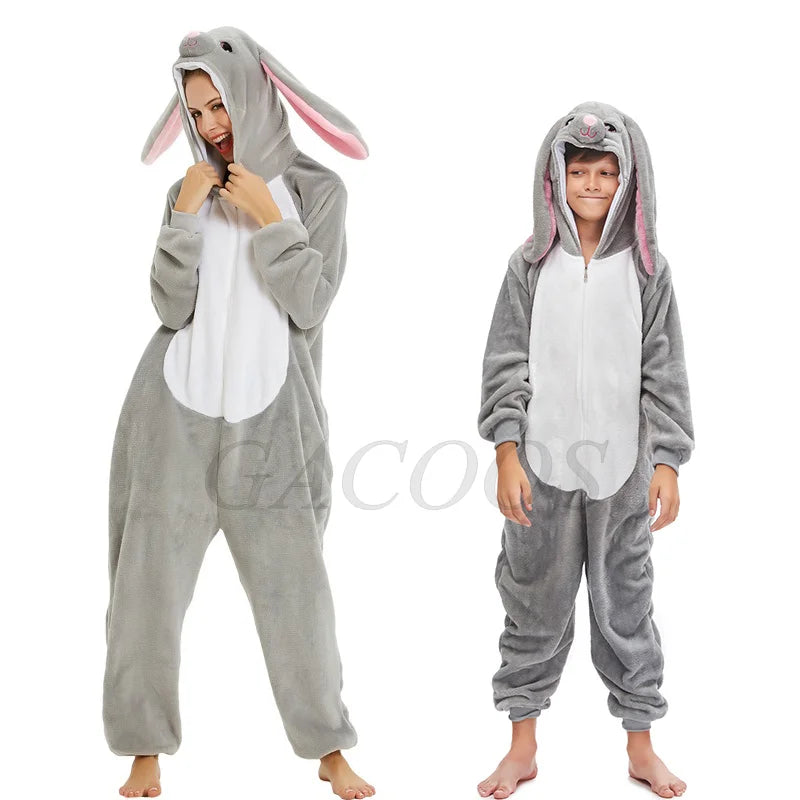 New Animal Unicorn Pajamas Adults Winter Sleepwear Kigurumi Wolf Panda Unicornio Pyjamas Women Onesie Anime Costumes Jumpsuit