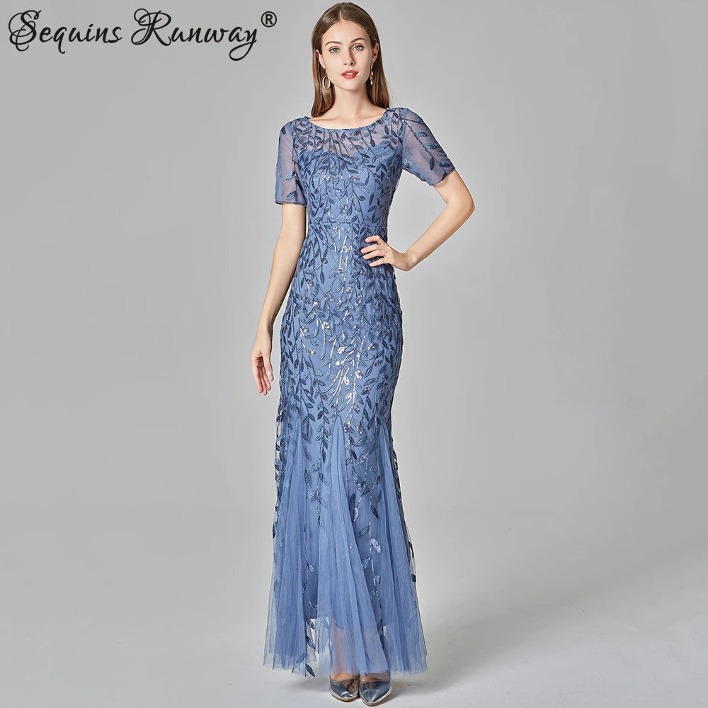 Sexy vintage Maxi Sequin cocktail Dress bridesmaid Prom Dresses for Women Casual Party Long sleeve club Bodycon Dress vestidos