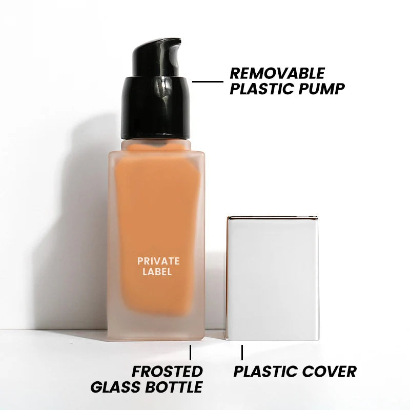 Manufacture OEM High Quality Foundation Liquid Full Cover Long Lasting Private Label Matte Waterproof Makeup Foundation