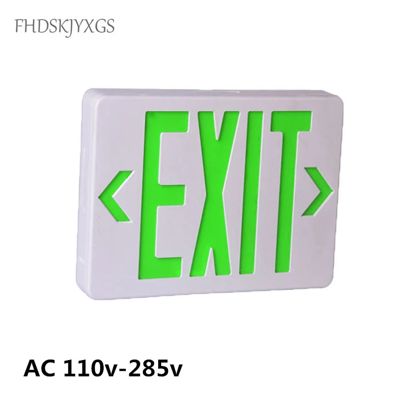 Exit Led Light  Ac110/220V Green Emergency Exit Sign Light Fire Safety Indicator Warning Lamp For Bulb Hotel Mall Public Place