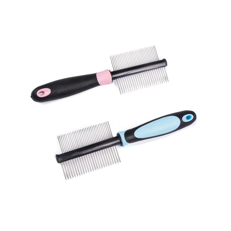Pet Hair Comb for Cat Dog Hair Remover Double-sided Easy Deshedding Brush for Cat Grooming Tool for Long Small Hair Dog