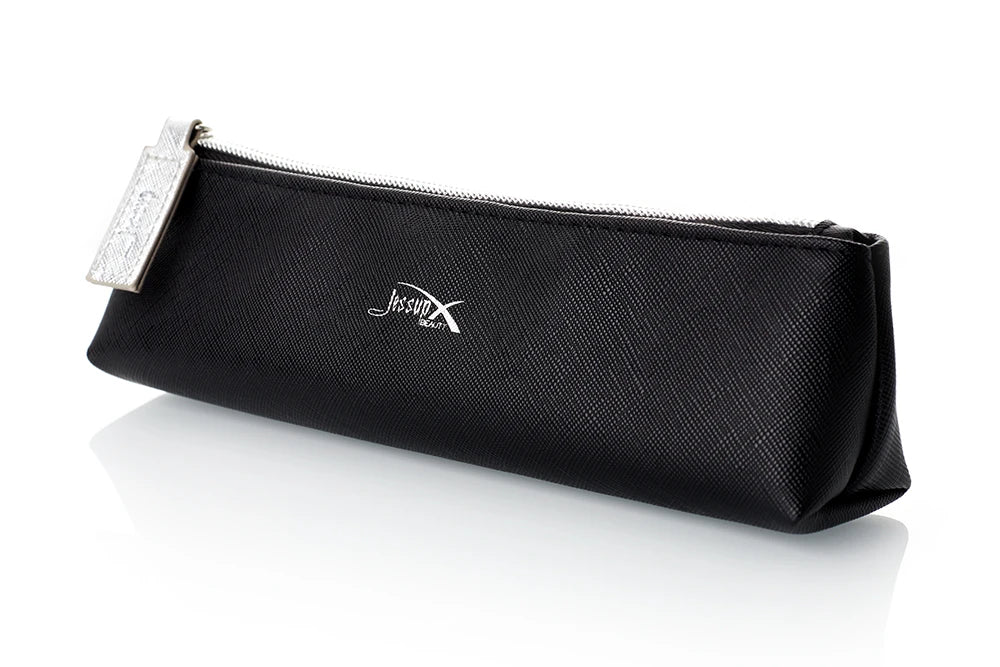 Jessup Black Cosmetic Bag Storage Set for Makeup Accessories Women Bags Make Up Tools Travel Beauty Case PU Leather