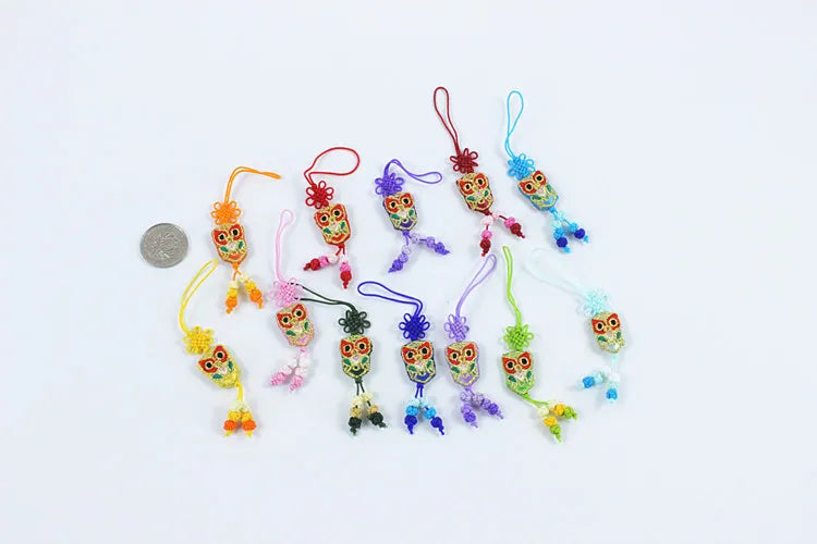 10 Pcs Y2K Bag Charms - Cute Embroidered Butterfly, Fish & Flower Pendants for Keychain, Phone Case Lanyard, Purse Accessory