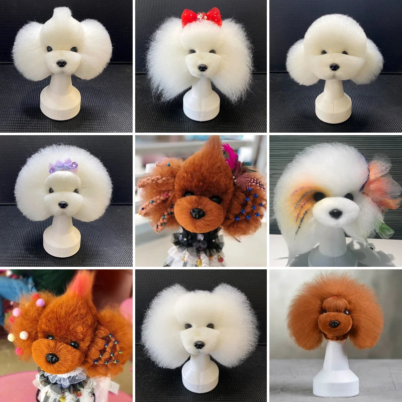 Pet Simulation Hair Beauty Practice Dog Standard Teddy Whole Body Fake Hair Only Pet Grooming Trimming Practice with Model Dog