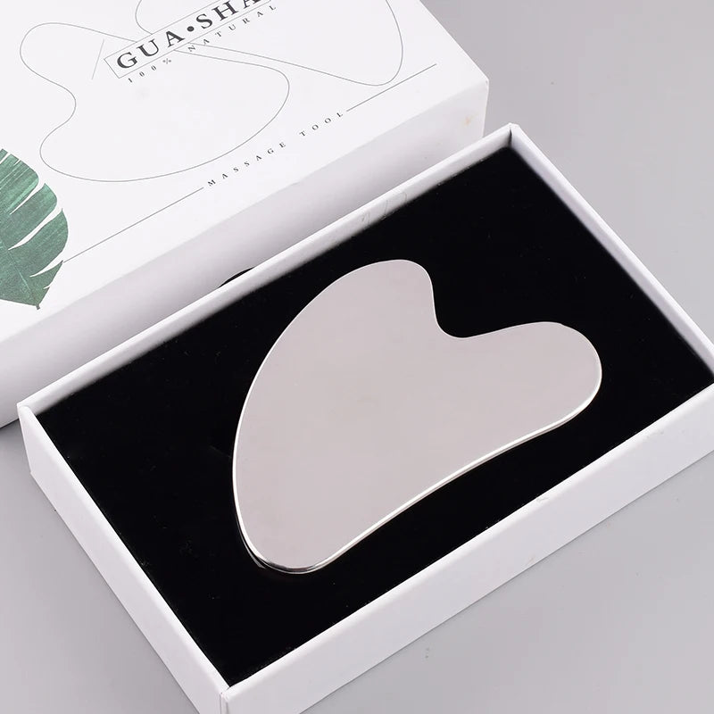 Stainless Steel Face Care Massager Facial Roller Gua Sha Tool Set Massage Neck Beauty Health Anti Wrinkle Cellulite Skin Detox