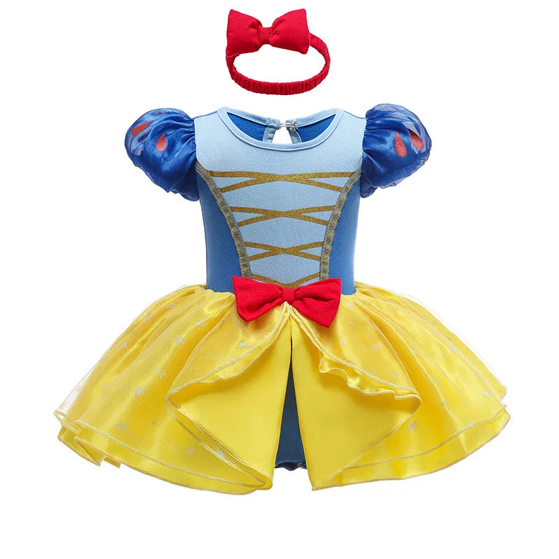 Baby Romper TUTU Dress With Headband Infant Baby Princess Girl Clothes Size 3-18M Cute Design Baby Dress Party Costumes
