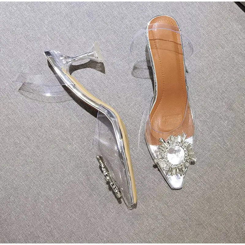 ZUZI Luxury Women Pumps 2022 Transparent High Heels Sexy Pointed Toe Slip-on Wedding Party Brand Fashion Shoes for Lady 34-41