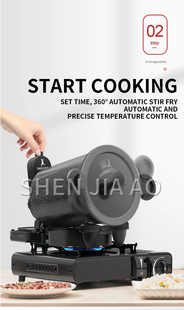 Home & Outdoor Multifunctional Cooking Machine - 360° Rotating Fried Rice, Fried Noodle & Barbecue Tool