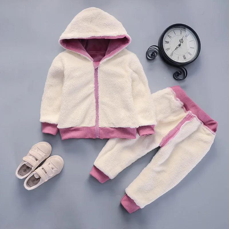 Toddler Girls Clothes Suit 2023 Autumn Winter Kids Costume Hoodie Top+Pant 2pcs Outfit Children Clothing For Boys Sets 1-4 Years