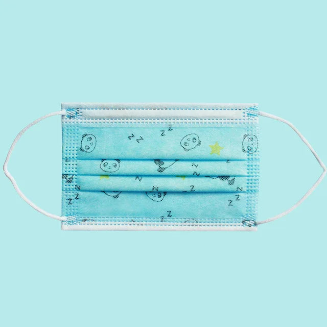 100-200pcs Black Kid Disposable Protective Mask 3 Layer Nonwoven Kids Filter Hygiene Thicken Children's Cartoon Face Mouth Masks