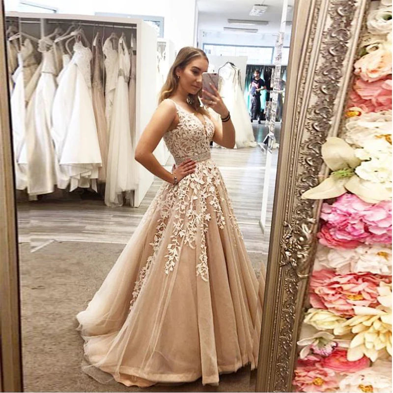 Bride Gown For Woman Illusion A-Line Bow Sashes Bridal Gowns O-Neck Satin Appliques Half Sleeves Wedding Dresses Robe De Mariée