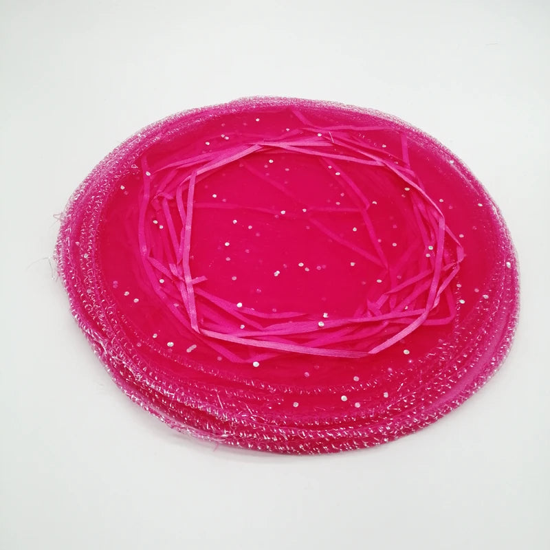 100pcs Diameter 25cm/35cm/40cm Round Drawstring Organza Jewelry Bags Jewellery Bag Jewelry Pouches Jewelry Packaging Display Bag