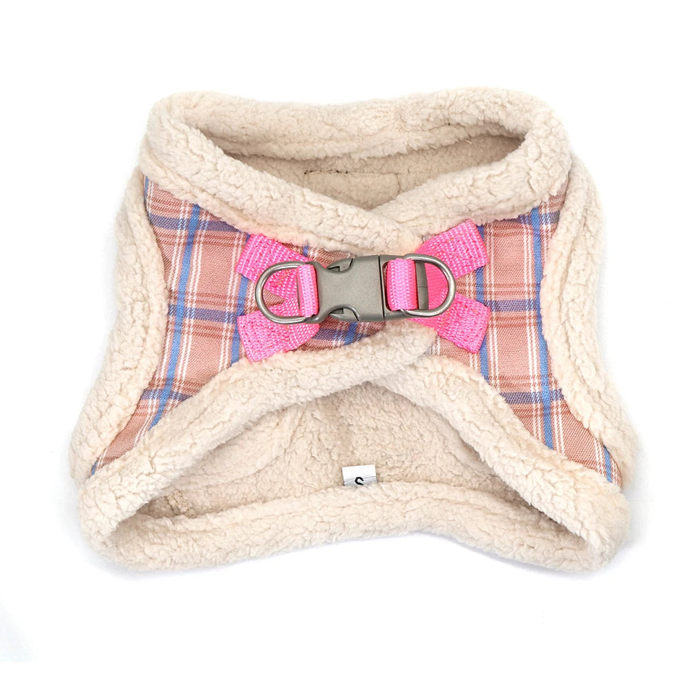Winter Small Dog Harness Vest and Leash Set Cotton Comfortable Soft Puppy Dog Harness and Leads Cat Pet Harness for Small Dogs