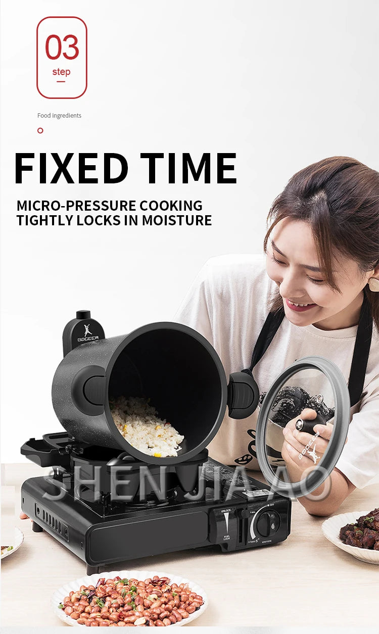Home & Outdoor Multifunctional Cooking Machine - 360° Rotating Fried Rice, Fried Noodle & Barbecue Tool