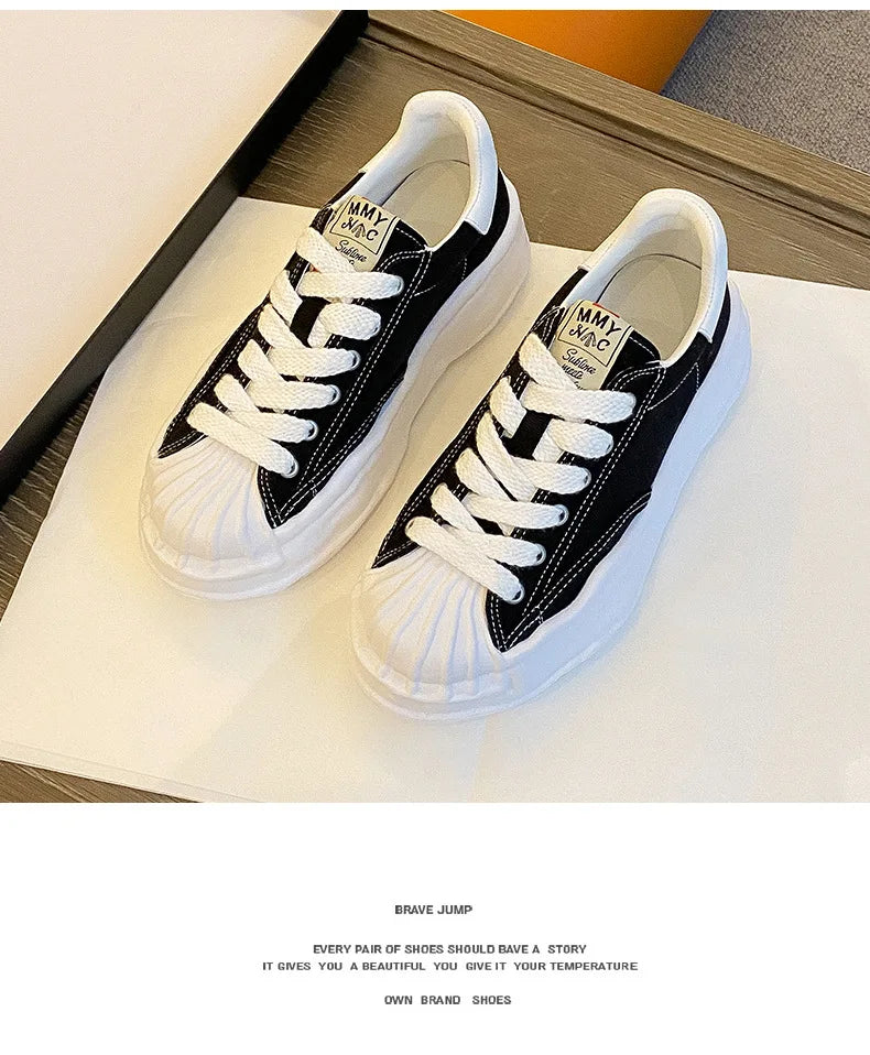 Black Canvas Shoes Woman Vulcanize Shoes Ladies Sneakers Shoes for Women 2025 Platform Sneakers Casuales Trainers Sneakers Women