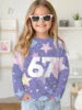 2025 Spring and Autumn Girls Korean Edition Loose Round Neck Long Sleeve T-shirt Top