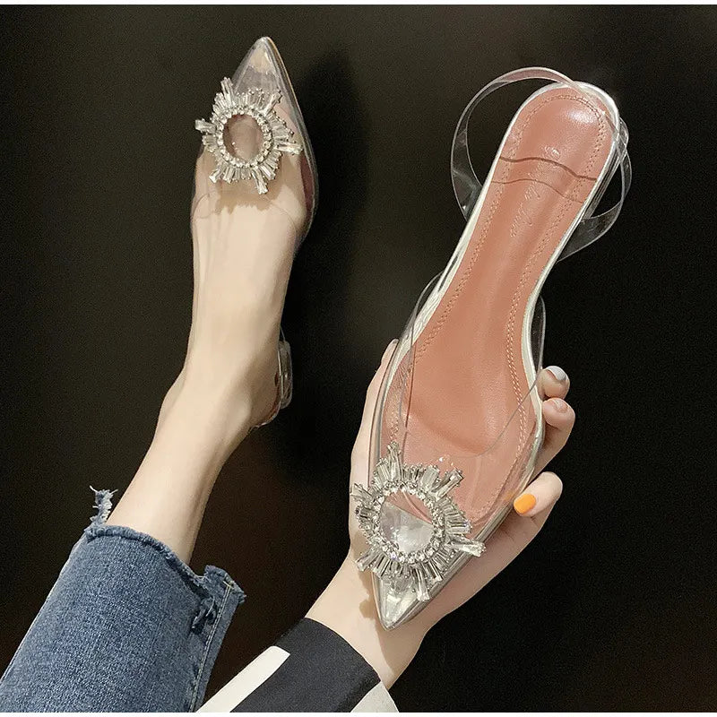 ZUZI Luxury Women Pumps 2022 Transparent High Heels Sexy Pointed Toe Slip-on Wedding Party Brand Fashion Shoes for Lady 34-41