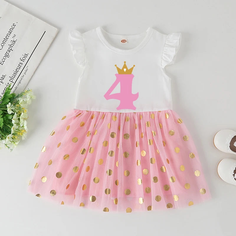 Baby Girl Birthday Dress for Girl 1-6 Year Birthday Dress 2021 New Fashion Cute Princess Baby Dress Infant Cloth Toddler Dress