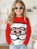 2025 Spring and Autumn Girls Korean Edition Loose Round Neck Long Sleeve T-shirt Top