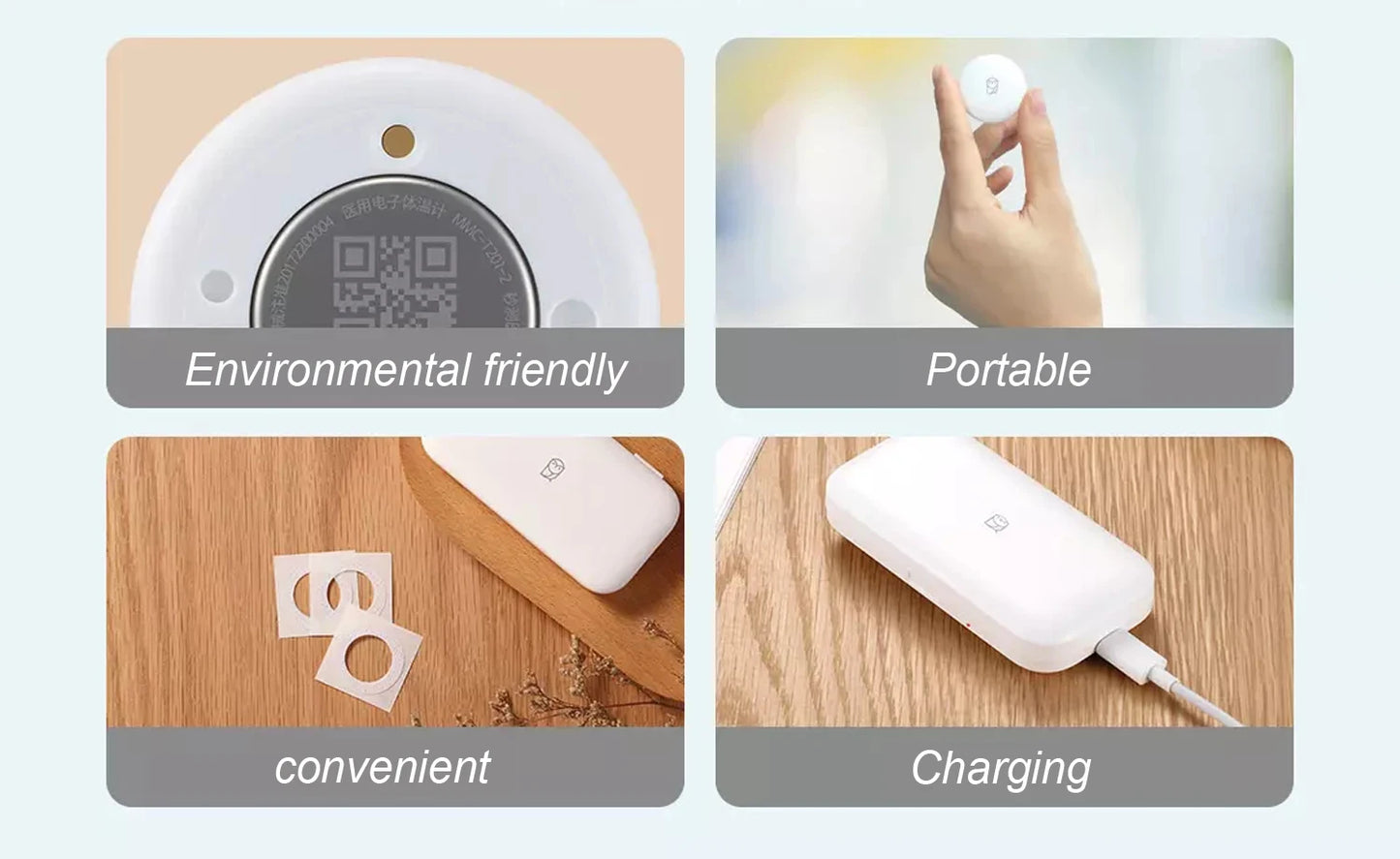 Miaomiaoce Digital Smart Thermometer Pro Clinical Baby Thermometer Rechargeable Accurate Measurement Fever Alarm Remote Monitor