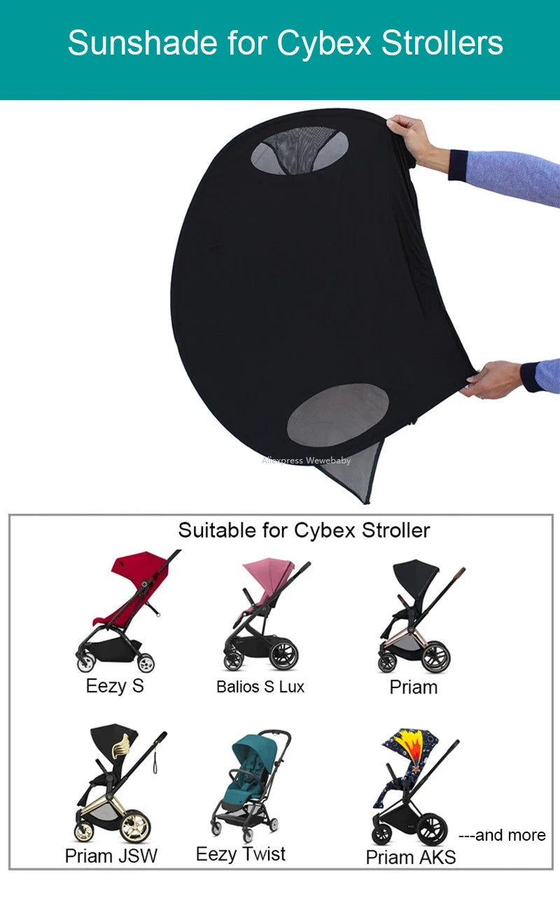 COLU KID®  UPF50+ Sunshade Baby Stroller Accessories Canopy Sun shade Visor Cover for Cybex Eezy S Twist Cybex Priam Balios Lux