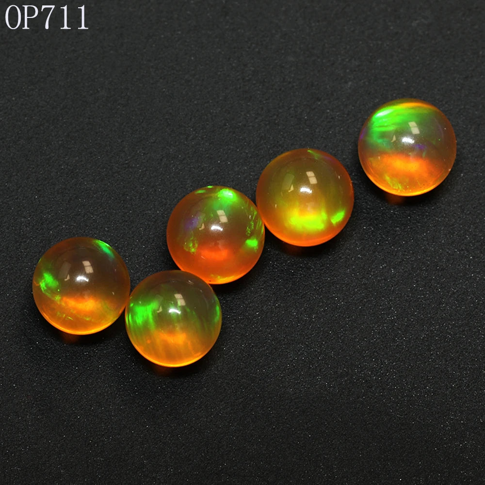 Free Shipping Glass Jewelry Material Heat Resistant Ball Beads Top Fire Synthetic Gilson Opal Stone