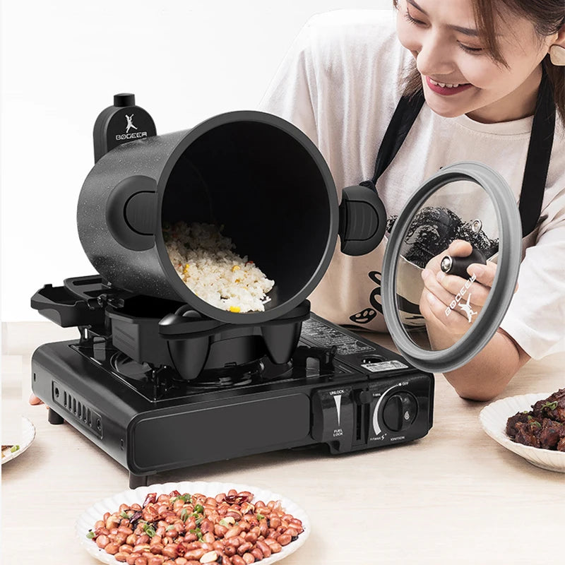 Home & Outdoor Multifunctional Cooking Machine - 360° Rotating Fried Rice, Fried Noodle & Barbecue Tool