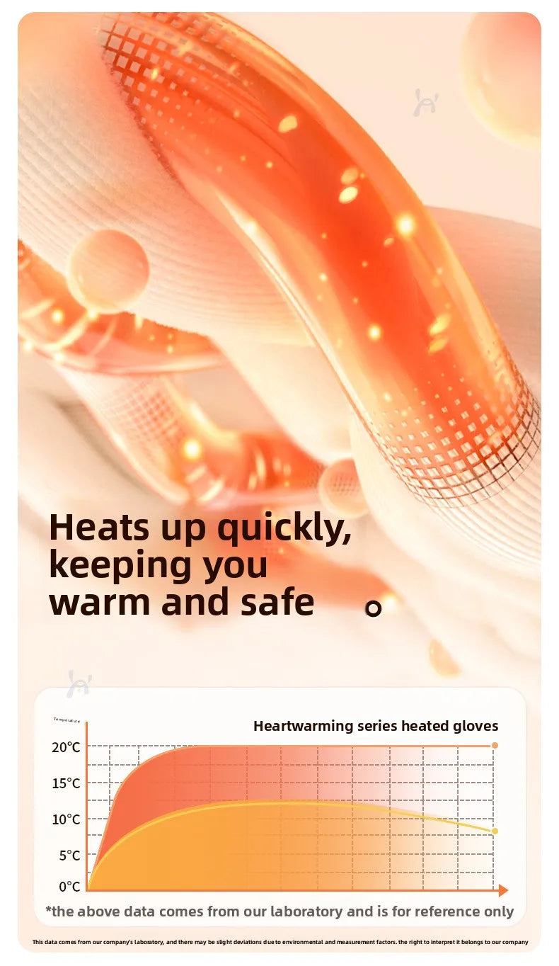 Graphene Heated Gloves Portable Winter Wearable Hand Warmer Handheld