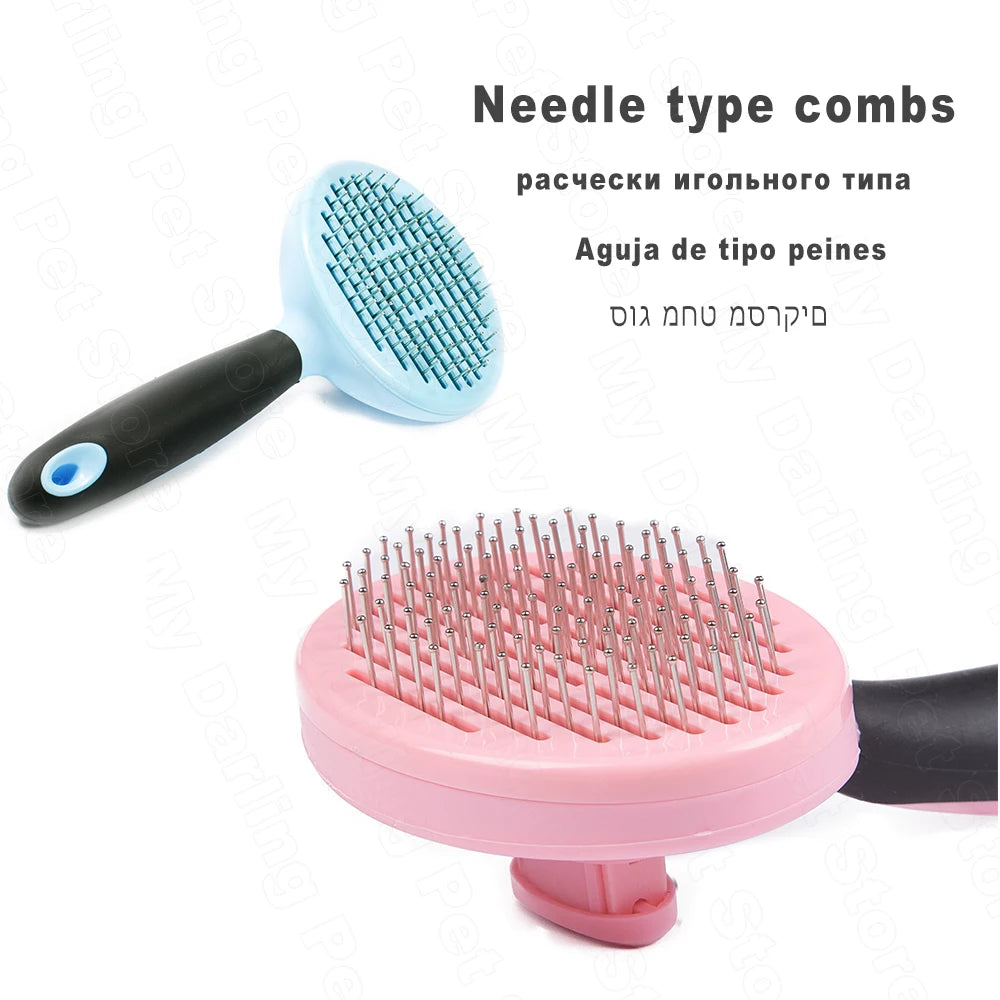 Pet Hair Comb for Cat Dog Hair Remover Double-sided Easy Deshedding Brush for Cat Grooming Tool for Long Small Hair Dog