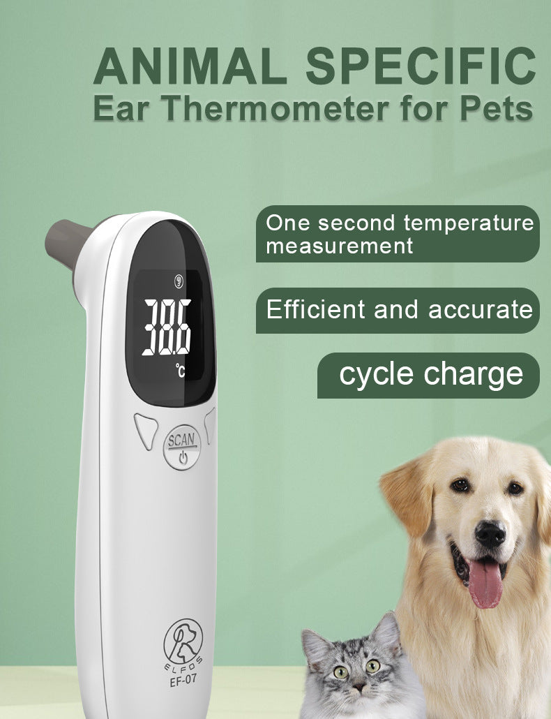 Infrared Pet Dog Cat Ear Thermometer Medical Animal Measuring Electronic Thermometer Non-contact Home Veterinary Equipment Quick