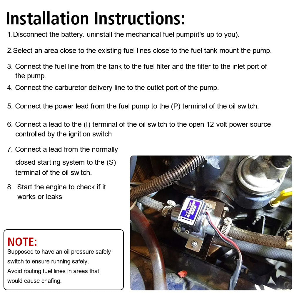 Automobile Electronic Pump Car accessories Car Oil Fuel Pump Universal Gasoline and Diesel Pump DC 12V