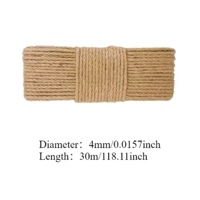 Sisal Rope Cat Tree Scratching Post Toy Cat Climbing Frame Replacement Rope Desk Legs Binding Rope for Cat Sharpen Claw